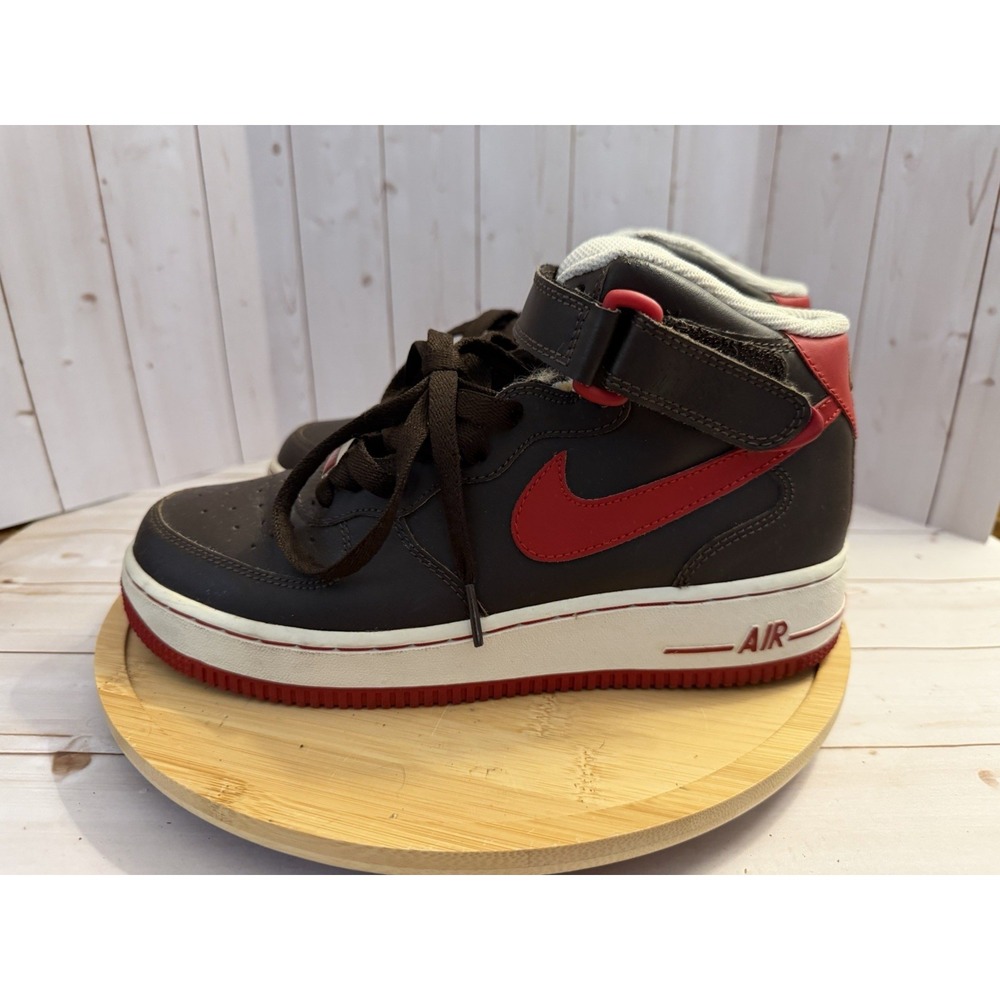 2006 Nike Air Force 1 MID XXV Brown & Red Players 314195-261 Size: 6.5 Y 8 Woman